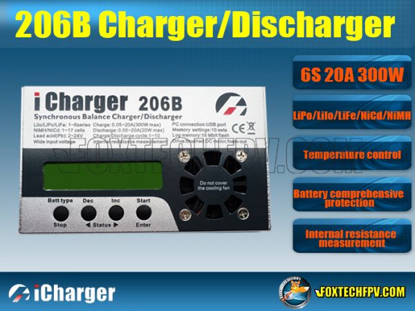iCharger 206B Synchronous Balance 6S 20A 300W Charger Discharger